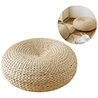 Los mejores  - Brillie Cojín de Asiento de Paja Tejida- Cojín de Asiento de Piso de Tatami Japonés Hecho a Mano para Meditación de Yoga…